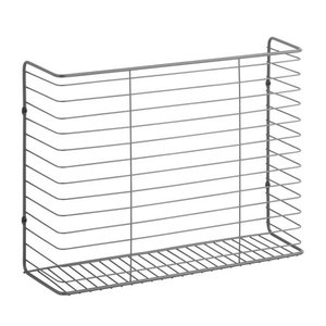 lot 30552 image: mDesign Metal Wire Farmhouse Wall Mount Magazine Holder Storage Organizer - Space Saving Rack for Magazines Books Newspapers Tablets in Entryway Mudroom Living Room Office - Graphite Gray