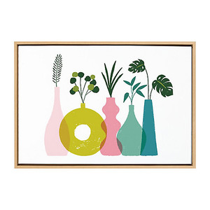 lot 31923 image: Kate and Laurel� Plant Play 18-Inch x 24-Inch Framed Canvas Wall Art