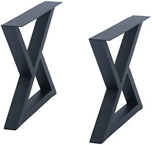lot 31930 image: MBQQ 2 Pcs Furniture Legs, Rustic Decor Table Legs, Heavy Duty Metal Legs, Dining Table Legs, Modern Industrial, DIY Iron Bench Legs.