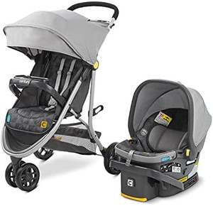 lot 45915 image: Century Stroll On 3-Wheel 2-in-1 Lightweight Travel System �� Infant Car Seat and Stroller Combo, Metro Amazons Choice for stroll on 3 wheel 2-in-1 travel