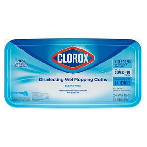 lot 45918 image: Clorox Disinfecting Mopping Cloth - Rain Clean - 24ct