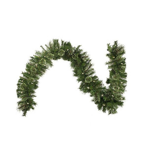lot 46815 image: Northlight 9-Foot Pre-Lit Mixed Pine Garland with Clear Lights - not exact stock photo