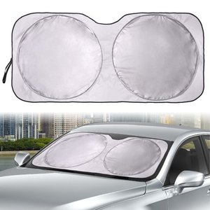lot 46825 image: Auto Drive Double Rings Windshield AD22D-83 Twist Sun Shade 1 Pack 63 x29.5