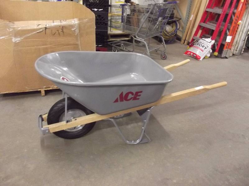 lot 812 image: NEWACE  6 Cube ft steel Wheelbarrow