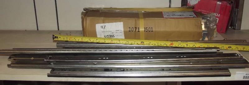 lot 820 image: Light Duty Ball Bearing Drawer Sliders