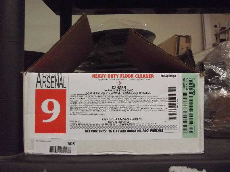 lot 506 image: HILLYARD ARSENAL 9 HEAVY DUTY FLOOR CLEANER