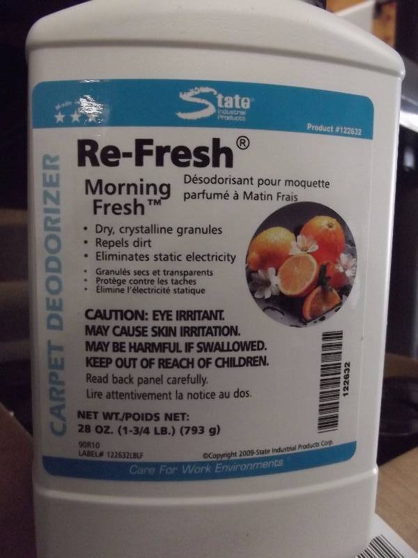 lot 833 image: Lot of 12 Re-Fresh NEWMorning Fresh Carpet Deodorizer