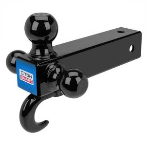 lot 2478 image: TowSmart Up to 14,000 lb. 1-78 in., 2 in, and 2-516 in. Ball Diameters Adjustable Trailer Tri-Ball Mount with Hook