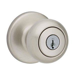 lot 5814 image: Kwikset Cove Satin Nickel Entry Knobs ANSIBHMA Grade 3 1-34