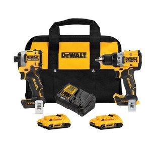 lot 3353 image: DEWALT 20-Volt MAX XR DrillDriver and ATOMIC Impact Driver Combo Kit (2-Tool) with Two 2.0 Ah Batteries, Charger and Bag