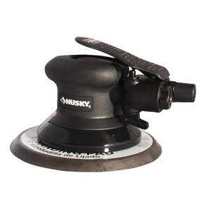 lot 3372 image: Husky Palm Sander 6 Inch Low Vibration 11000 RPM Isolated Motor Design Power Tool H4830, TOOL ONLY