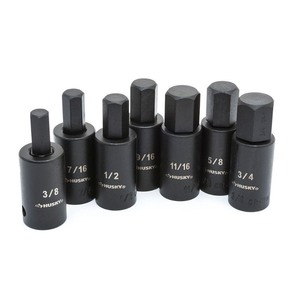 lot 3374 image: HUSKY 12 in. Drive Hex Bit Impact Socket Set SAE (7-Piece)