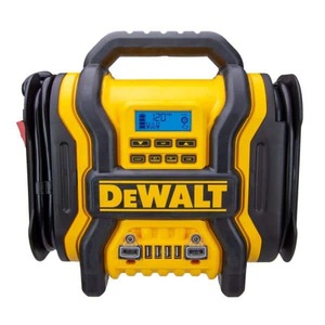 lot 5689 image: DEWALT 1600 Peak Amp Portable Car Jump Starter with 120 PSI Digital Air Compressor and 500-Watt Inverter