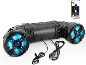 lot 5821 image: Pyle Waterproof Marine Bluetooth Powered Speakers