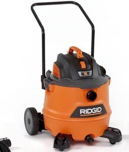 lot 5840 image: RIDGID NXT 60L (16 Gal.) 6.5 Peak HP WetDry Shop Vacuum with Cart, Fine Dust Filter, Hose and Accessories