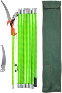 lot 2487 image: Gardening Tool with Green Pole Extender and Green Carrying Bag