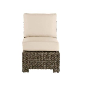 lot 3388 image: Hampton Bay Laguna Point All-Weather Wicker Armless Middle Outdoor Sectional Chair with Bare Cushions