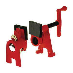 lot 2461 image: Bessey H-Style Pipe Clamp Fixture Set for 12 Black Pipe 1pk