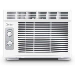 lot 3668 image: MIDEA MAW05M1BWT Window air conditioner 5000 BTU with Mechanical Controls, 7 temperature settings, 2 cooling and fan settings,110V, White - Retail $179.00