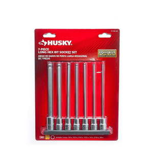 lot 1836 image: 38 In. Drive SAE Long Ball Hex Bit Socket Set (7-Piece)