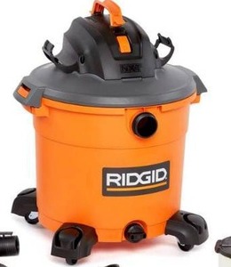 lot 3753 image: RIDGID 16 Gal. 5.0-Peak HP NXT WetDry Shop Vacuum with Filter, Hose and Accessories, OrangesPeaches