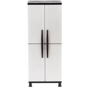 lot 3775 image: HDX 27 in. W 4 Shelf Plastic Multi-Purpose Cabinet in Gray