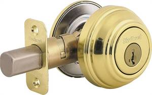 lot 3785 image: 980 Deadbolt, Keyed One Side, featuring SmartKey Security�� in Polished Brass