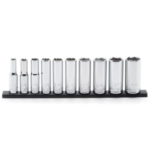 lot 2618 image: Husky 38 in. Drive Standard SAE Socket Set (10-Piece), Silver