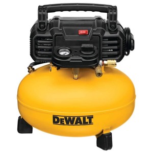 lot 3518 image: DeWALT DWFP55126 Heavy-Duty Compressor 6 gal Tank 120 V Steel, Yellow, 20 x 14 - Retail $179.99