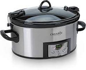 lot 3525 image: Crock Pot The Original Slow Cooker, Stainless Steel, 15 x 11