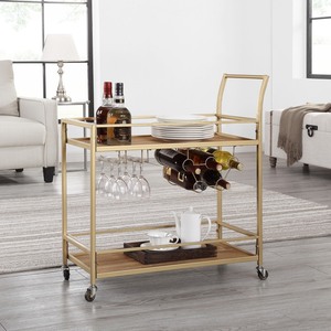 lot 3591 image: Firsttime & Co Francesca Gold Bar Cart