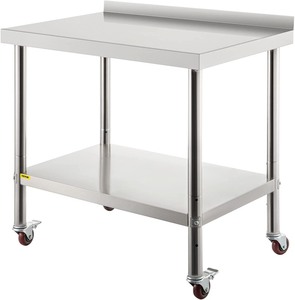 lot 3611 image: Vevor 2 Tier Metal Rolling Cart