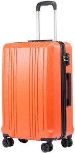 lot 3675 image: Coolife Luggage Suitcase Orange 20 Carry On