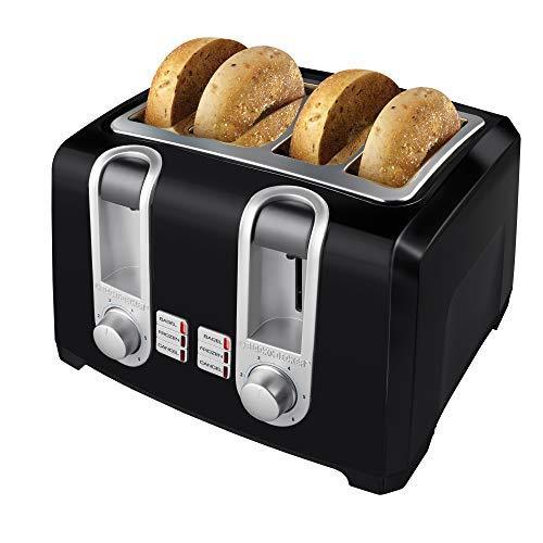 lot 33160 image: BLACKDECKER T4569B 4-Slice Toaster, Bagel Toaster, Black