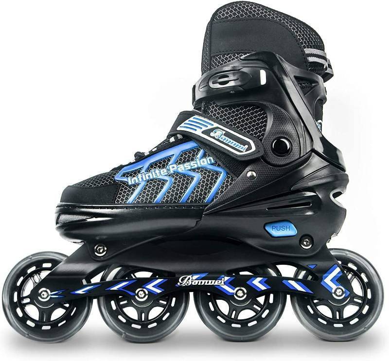 lot 31300 image: Adult Size 9-11, MammyGol Adjustable Inline Skates for Adults and Teen, Safe and Durable Roller Skates with Giant Wheels,High Performance Skates for Girls and Boys,Men and Women