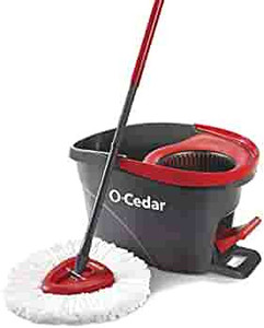 lot 10337 image: O-Cedar Easywring Microfiber Spin Mop & Bucket Floor Cleaning System