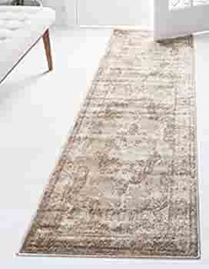 lot 10357 image: Unique Loom Sofia Collection Traditional Vintage Beige Runner Rug (2 x 7)