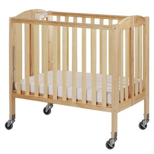 lot 10359 image: Dream On Me Birch 3-in-1 Folding Portable Mini Crib, Natural