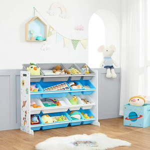 lot 10363 image: SONGMICS Kids Large Toy Storage Organizer with 16 Removable Bins 41.7