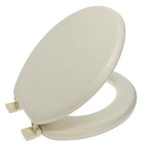 lot 10370 image: Ginsey Elongated Soft Cushion Toilet Seat Champagne