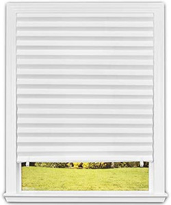 lot 19151 image: Redi Shade No Tools Original Light Filtering Pleated Paper Shade White, 36 in x 72 in, 6 Pack