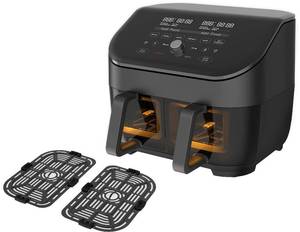 lot 20957 image: Instant - 8Qt Vortex Plus Dual Basket Air Fryer - Black