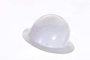 lot 20958 image: MSA 475408 Skullgard Full-Brim Hard Hat with Fas-Trac III Ratchet Suspension  Non-slotted Hat, Made of Phenolic Resin, Radiant Heat Loads up to 350F - Standard Size in White