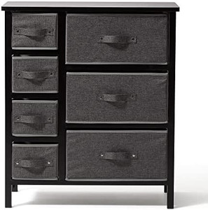 lot 20974 image: Edenbrook 7 Drawer Storage Organizer - Organization and Storage - Room Organization - CharcoalBlack Storage Drawers