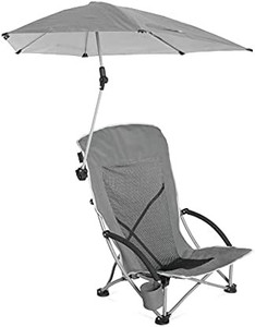 lot 20977 image: Sport-Brella Beach Chair with UPF 50 Adjustable Umbrella