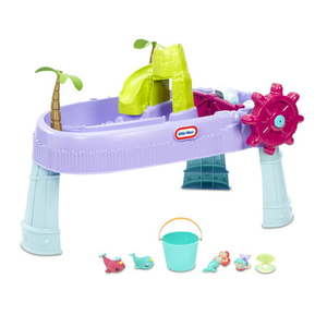 lot 20978 image: Little Tikes Mermaid Island Wavemaker Water Table with Five Unique Play Stations and Accessories