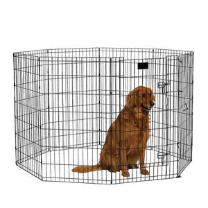 lot 20984 image: MidWest Foldable Metal Exercise Pet Playpen with Door 24 W x 42 H