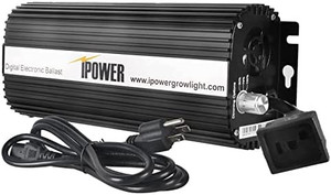 lot 20991 image: iPower GLBLST1000D Horticulture 1000 Watt Digital Dimmable Electronic Ballast for Hydroponics HPS MH Grow Light, 1000W Set of 2