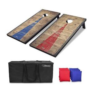 lot 30285 image: GoSports - Classic Cornhole Bean Bag Backyard Lawn Game - Rustic