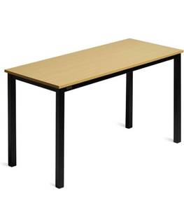 lot 30289 image: BROKEN CORNER-DECOHOLIC Computer Desk 47 Inch PC Laptop Study Table Office Desk Workstation for Home Office, Modern Industrial Style,Oak Board Black Leg